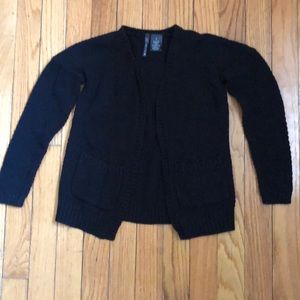 Girls size small black cardigan